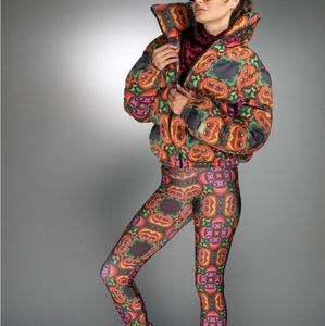N-033WB- Lustrous Printed Puffer Jacket